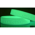 1" Glow in Dark Silicone Wristbands